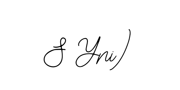 You should practise on your own different ways (Bearetta-2O07w) to write your name (S Yni)) in signature. don't let someone else do it for you. S Yni) signature style 12 images and pictures png