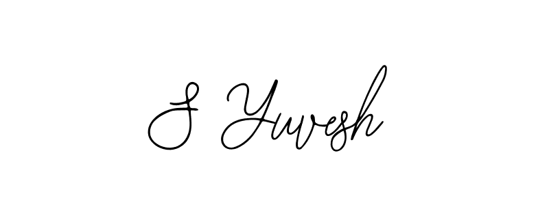 Design your own signature with our free online signature maker. With this signature software, you can create a handwritten (Bearetta-2O07w) signature for name S Yuvesh. S Yuvesh signature style 12 images and pictures png