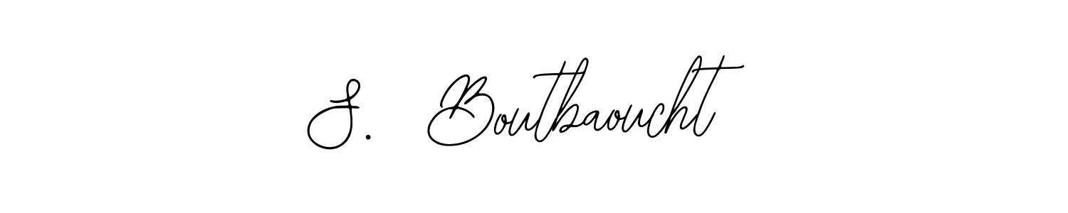 The best way (Bearetta-2O07w) to make a short signature is to pick only two or three words in your name. The name S.  Boutbaoucht include a total of six letters. For converting this name. S.  Boutbaoucht signature style 12 images and pictures png