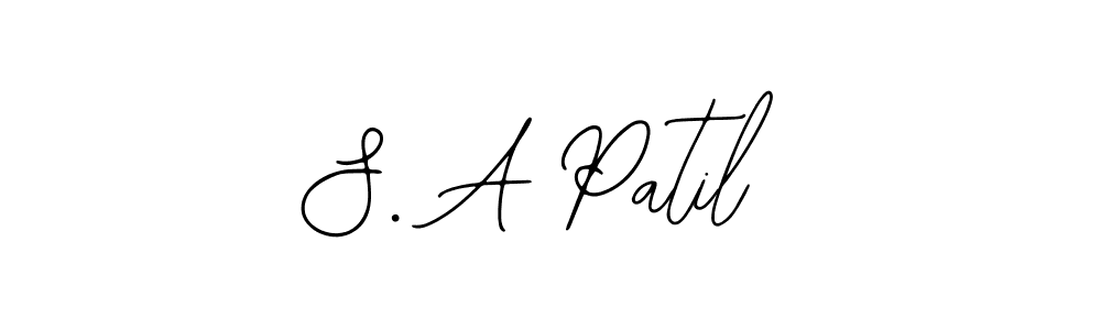 You should practise on your own different ways (Bearetta-2O07w) to write your name (S. A Patil) in signature. don't let someone else do it for you. S. A Patil signature style 12 images and pictures png