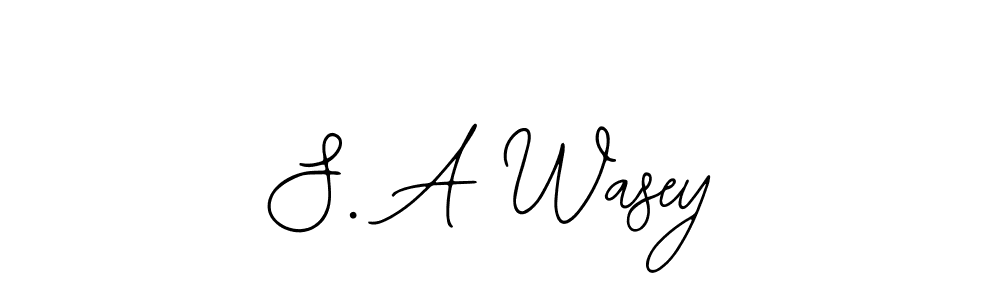 Also we have S. A Wasey name is the best signature style. Create professional handwritten signature collection using Bearetta-2O07w autograph style. S. A Wasey signature style 12 images and pictures png
