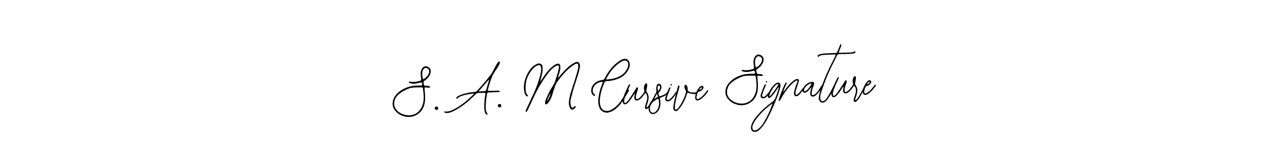 How to Draw S. A. M Cursive Signature signature style? Bearetta-2O07w is a latest design signature styles for name S. A. M Cursive Signature. S. A. M Cursive Signature signature style 12 images and pictures png