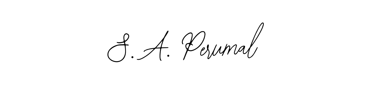 if you are searching for the best signature style for your name S. A. Perumal. so please give up your signature search. here we have designed multiple signature styles  using Bearetta-2O07w. S. A. Perumal signature style 12 images and pictures png