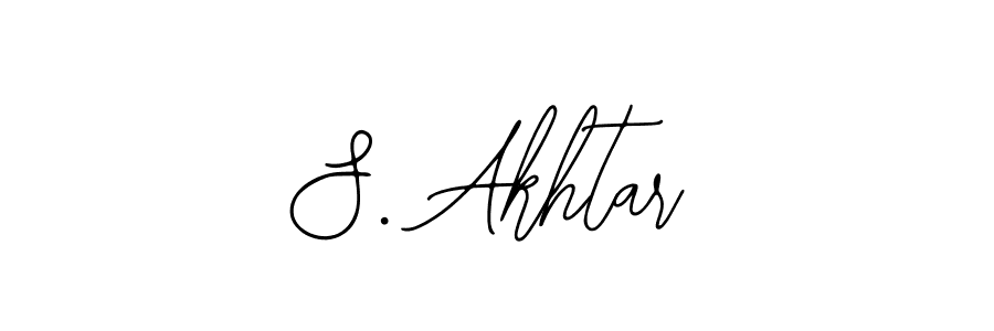 How to make S. Akhtar name signature. Use Bearetta-2O07w style for creating short signs online. This is the latest handwritten sign. S. Akhtar signature style 12 images and pictures png