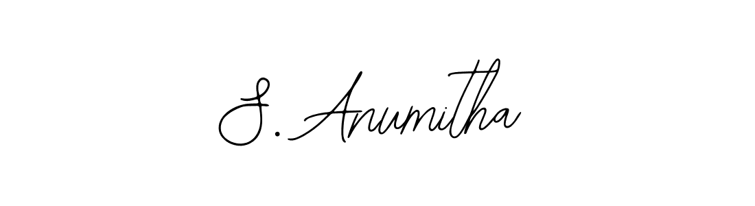 How to make S. Anumitha name signature. Use Bearetta-2O07w style for creating short signs online. This is the latest handwritten sign. S. Anumitha signature style 12 images and pictures png