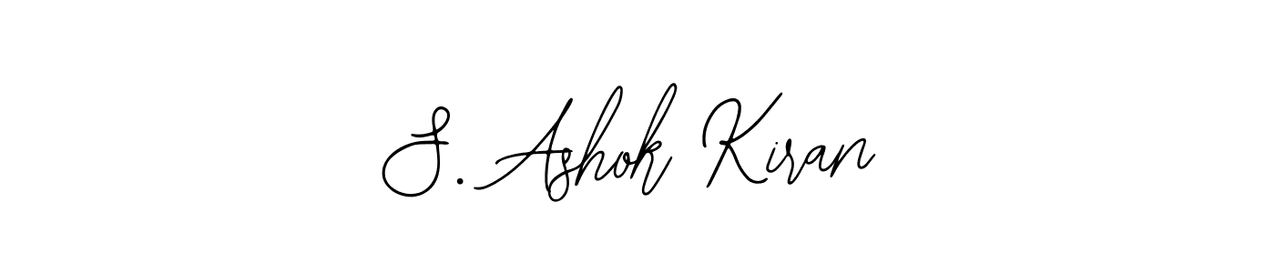 You should practise on your own different ways (Bearetta-2O07w) to write your name (S. Ashok Kiran) in signature. don't let someone else do it for you. S. Ashok Kiran signature style 12 images and pictures png