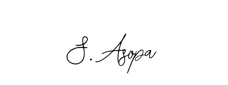 This is the best signature style for the S. Asopa name. Also you like these signature font (Bearetta-2O07w). Mix name signature. S. Asopa signature style 12 images and pictures png