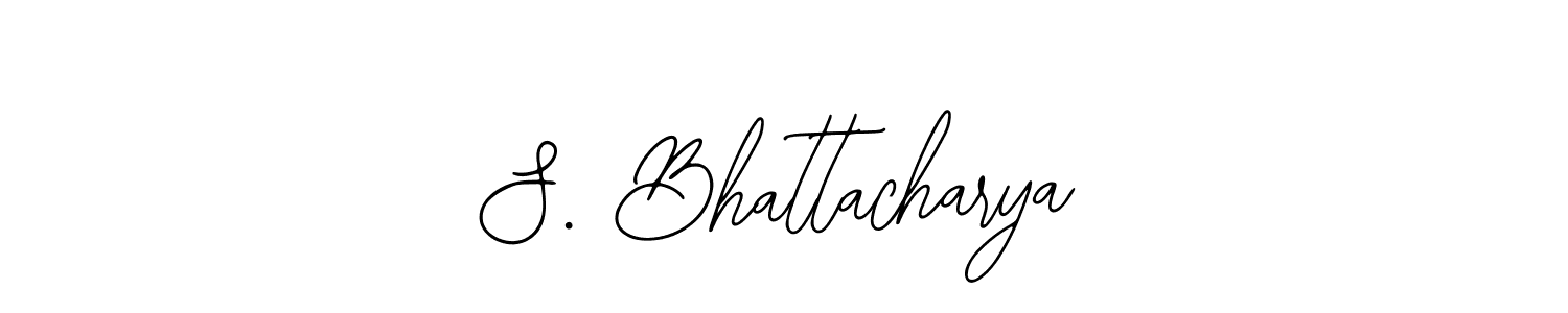 How to make S. Bhattacharya name signature. Use Bearetta-2O07w style for creating short signs online. This is the latest handwritten sign. S. Bhattacharya signature style 12 images and pictures png