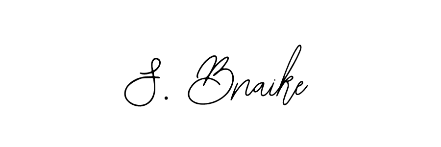 if you are searching for the best signature style for your name S. Bnaike. so please give up your signature search. here we have designed multiple signature styles  using Bearetta-2O07w. S. Bnaike signature style 12 images and pictures png
