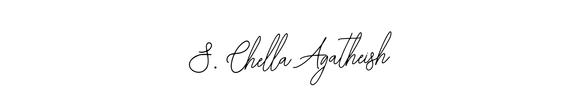 Also You can easily find your signature by using the search form. We will create S. Chella Agatheish name handwritten signature images for you free of cost using Bearetta-2O07w sign style. S. Chella Agatheish signature style 12 images and pictures png