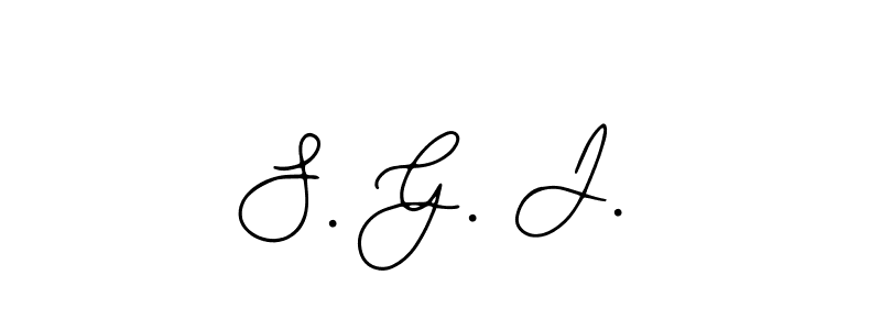 You should practise on your own different ways (Bearetta-2O07w) to write your name (S. G. J.) in signature. don't let someone else do it for you. S. G. J. signature style 12 images and pictures png