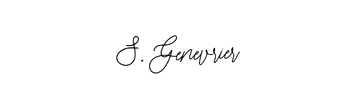 Design your own signature with our free online signature maker. With this signature software, you can create a handwritten (Bearetta-2O07w) signature for name S. Genevrier. S. Genevrier signature style 12 images and pictures png