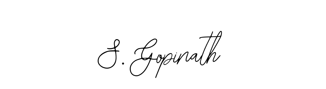 Design your own signature with our free online signature maker. With this signature software, you can create a handwritten (Bearetta-2O07w) signature for name S. Gopinath. S. Gopinath signature style 12 images and pictures png