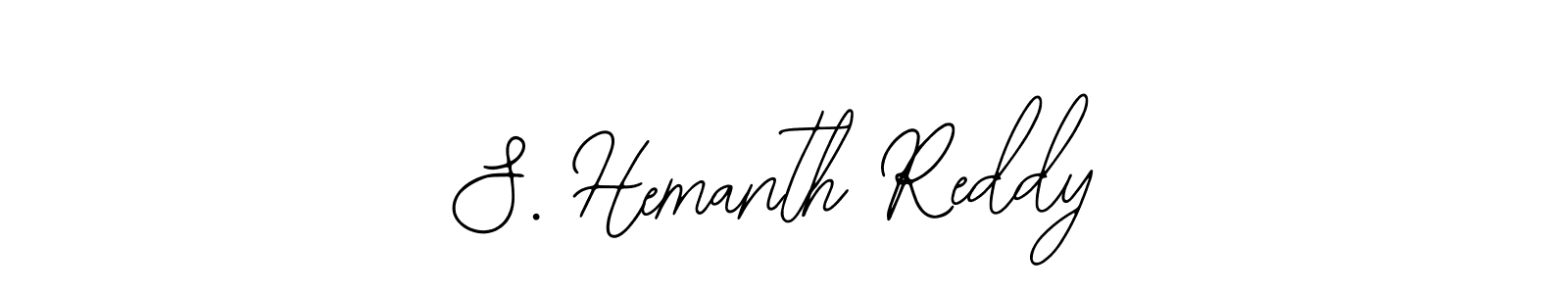 Create a beautiful signature design for name S. Hemanth Reddy. With this signature (Bearetta-2O07w) fonts, you can make a handwritten signature for free. S. Hemanth Reddy signature style 12 images and pictures png