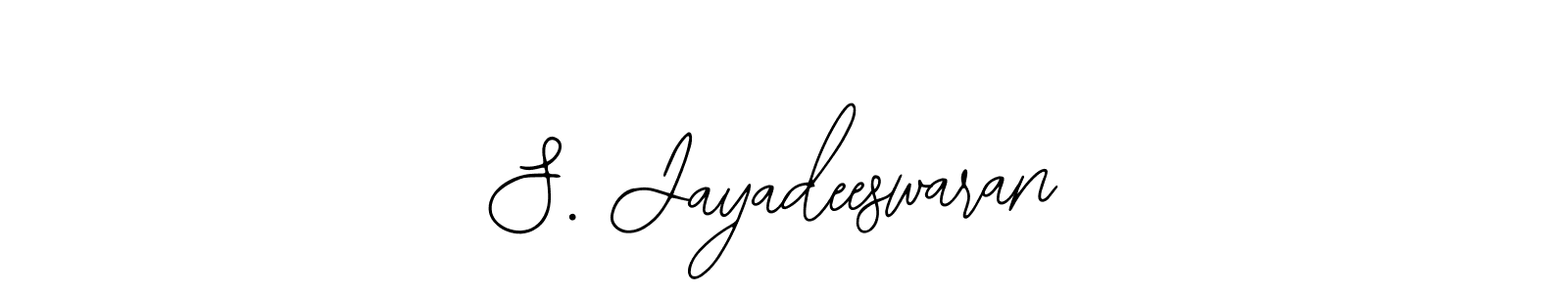 How to make S. Jayadeeswaran name signature. Use Bearetta-2O07w style for creating short signs online. This is the latest handwritten sign. S. Jayadeeswaran signature style 12 images and pictures png