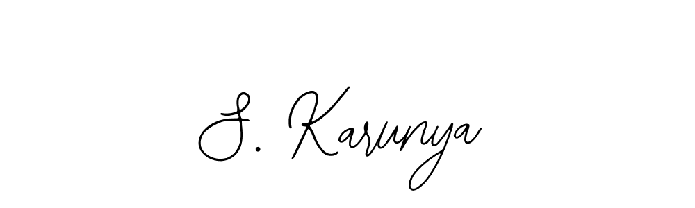 Also we have S. Karunya name is the best signature style. Create professional handwritten signature collection using Bearetta-2O07w autograph style. S. Karunya signature style 12 images and pictures png