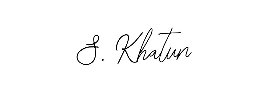 Design your own signature with our free online signature maker. With this signature software, you can create a handwritten (Bearetta-2O07w) signature for name S. Khatun. S. Khatun signature style 12 images and pictures png