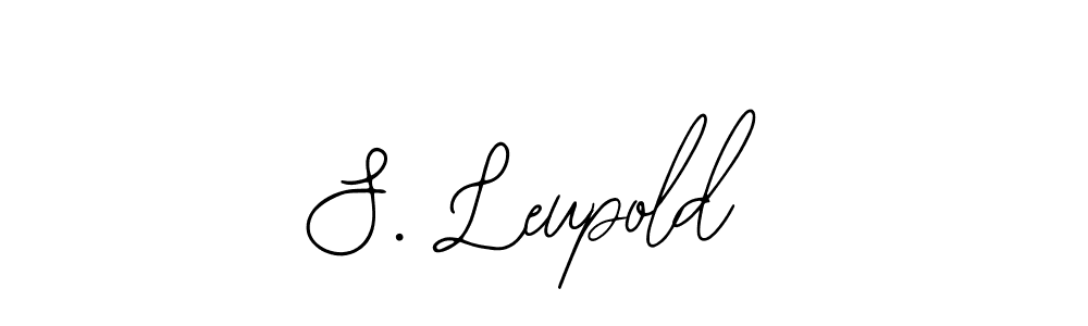 How to make S. Leupold name signature. Use Bearetta-2O07w style for creating short signs online. This is the latest handwritten sign. S. Leupold signature style 12 images and pictures png