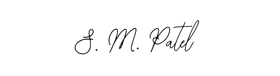 if you are searching for the best signature style for your name S. M. Patel. so please give up your signature search. here we have designed multiple signature styles  using Bearetta-2O07w. S. M. Patel signature style 12 images and pictures png