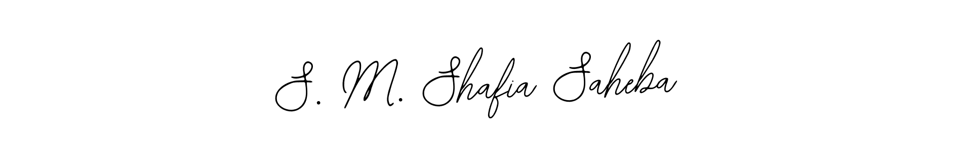 Bearetta-2O07w is a professional signature style that is perfect for those who want to add a touch of class to their signature. It is also a great choice for those who want to make their signature more unique. Get S. M. Shafia Saheba name to fancy signature for free. S. M. Shafia Saheba signature style 12 images and pictures png