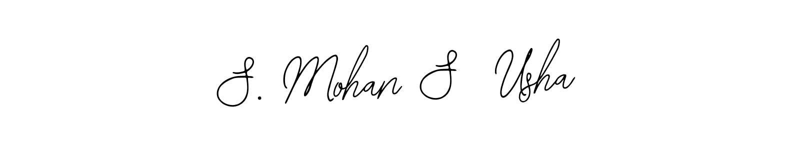 S. Mohan S  Usha stylish signature style. Best Handwritten Sign (Bearetta-2O07w) for my name. Handwritten Signature Collection Ideas for my name S. Mohan S  Usha. S. Mohan S  Usha signature style 12 images and pictures png