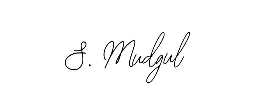 The best way (Bearetta-2O07w) to make a short signature is to pick only two or three words in your name. The name S. Mudgul include a total of six letters. For converting this name. S. Mudgul signature style 12 images and pictures png