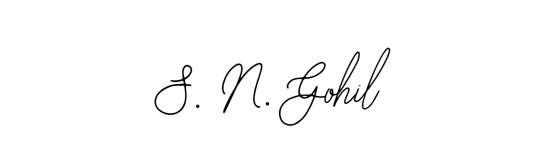 How to make S. N. Gohil name signature. Use Bearetta-2O07w style for creating short signs online. This is the latest handwritten sign. S. N. Gohil signature style 12 images and pictures png