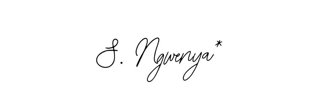 Design your own signature with our free online signature maker. With this signature software, you can create a handwritten (Bearetta-2O07w) signature for name S. Ngwenya*. S. Ngwenya* signature style 12 images and pictures png
