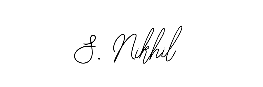 How to make S. Nikhil name signature. Use Bearetta-2O07w style for creating short signs online. This is the latest handwritten sign. S. Nikhil signature style 12 images and pictures png