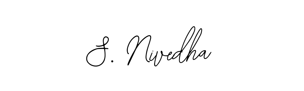 Design your own signature with our free online signature maker. With this signature software, you can create a handwritten (Bearetta-2O07w) signature for name S. Nivedha. S. Nivedha signature style 12 images and pictures png