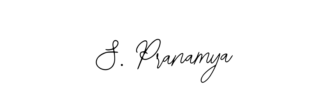 Bearetta-2O07w is a professional signature style that is perfect for those who want to add a touch of class to their signature. It is also a great choice for those who want to make their signature more unique. Get S. Pranamya name to fancy signature for free. S. Pranamya signature style 12 images and pictures png