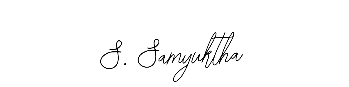 Use a signature maker to create a handwritten signature online. With this signature software, you can design (Bearetta-2O07w) your own signature for name S. Samyuktha. S. Samyuktha signature style 12 images and pictures png