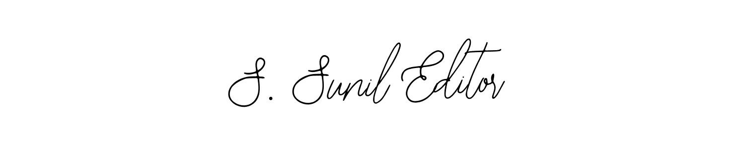 Similarly Bearetta-2O07w is the best handwritten signature design. Signature creator online .You can use it as an online autograph creator for name S. Sunil Editor. S. Sunil Editor signature style 12 images and pictures png