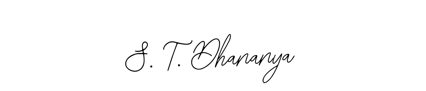 Make a beautiful signature design for name S. T. Dhananya. Use this online signature maker to create a handwritten signature for free. S. T. Dhananya signature style 12 images and pictures png