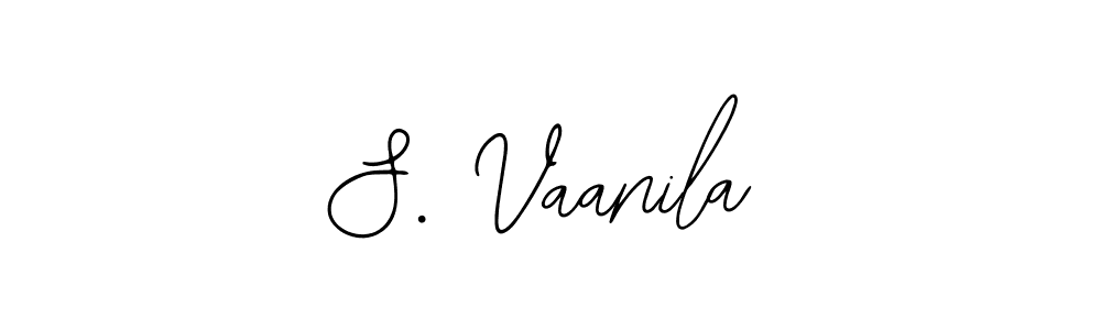 Use a signature maker to create a handwritten signature online. With this signature software, you can design (Bearetta-2O07w) your own signature for name S. Vaanila. S. Vaanila signature style 12 images and pictures png