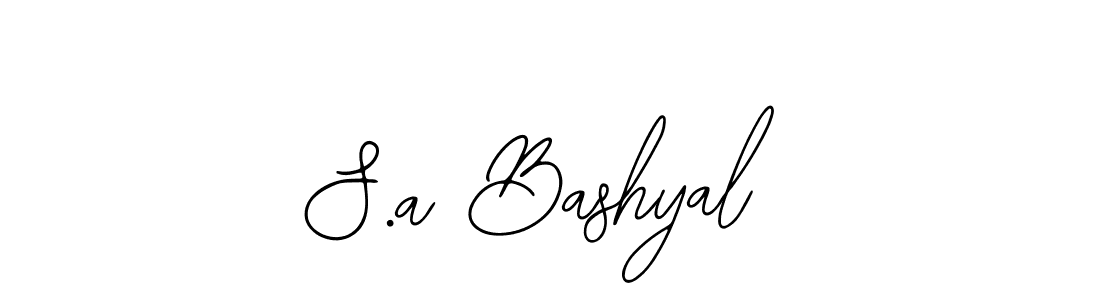 Design your own signature with our free online signature maker. With this signature software, you can create a handwritten (Bearetta-2O07w) signature for name S.a Bashyal. S.a Bashyal signature style 12 images and pictures png