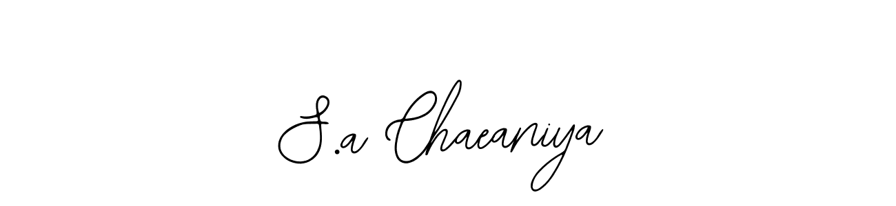 How to make S.a Chaeaniya signature? Bearetta-2O07w is a professional autograph style. Create handwritten signature for S.a Chaeaniya name. S.a Chaeaniya signature style 12 images and pictures png