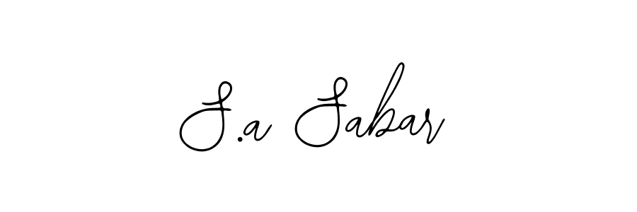 How to make S.a Sabar signature? Bearetta-2O07w is a professional autograph style. Create handwritten signature for S.a Sabar name. S.a Sabar signature style 12 images and pictures png