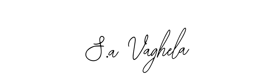 The best way (Bearetta-2O07w) to make a short signature is to pick only two or three words in your name. The name S.a Vaghela include a total of six letters. For converting this name. S.a Vaghela signature style 12 images and pictures png