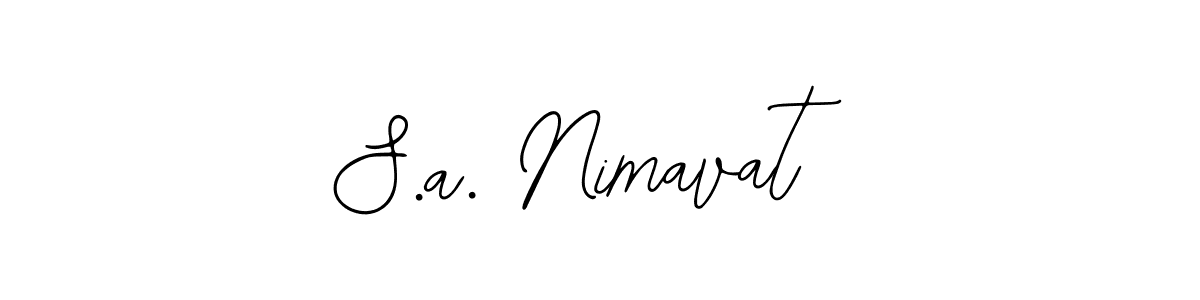 How to Draw S.a. Nimavat signature style? Bearetta-2O07w is a latest design signature styles for name S.a. Nimavat. S.a. Nimavat signature style 12 images and pictures png