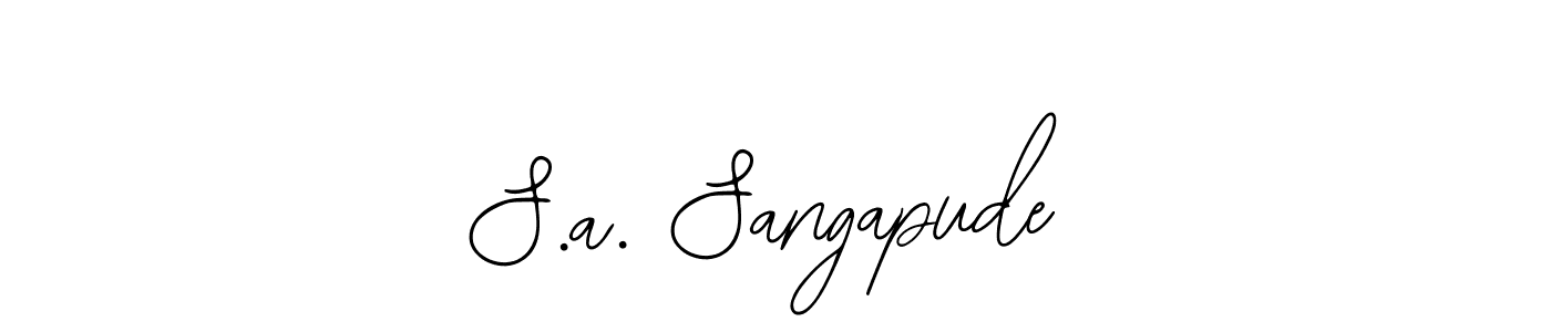 Make a beautiful signature design for name S.a. Sangapude. Use this online signature maker to create a handwritten signature for free. S.a. Sangapude signature style 12 images and pictures png
