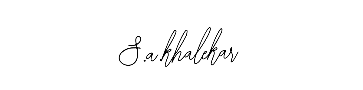 How to make S.a.khalekar signature? Bearetta-2O07w is a professional autograph style. Create handwritten signature for S.a.khalekar name. S.a.khalekar signature style 12 images and pictures png