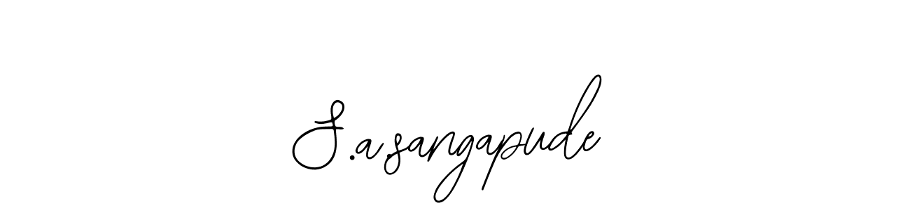 Make a beautiful signature design for name S.a.sangapude. With this signature (Bearetta-2O07w) style, you can create a handwritten signature for free. S.a.sangapude signature style 12 images and pictures png