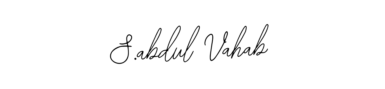 Make a beautiful signature design for name S.abdul Vahab. With this signature (Bearetta-2O07w) style, you can create a handwritten signature for free. S.abdul Vahab signature style 12 images and pictures png