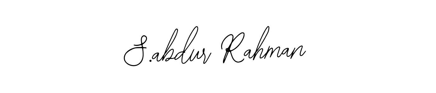 The best way (Bearetta-2O07w) to make a short signature is to pick only two or three words in your name. The name S.abdur Rahman include a total of six letters. For converting this name. S.abdur Rahman signature style 12 images and pictures png