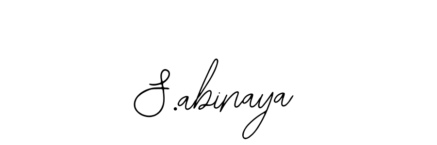 How to make S.abinaya name signature. Use Bearetta-2O07w style for creating short signs online. This is the latest handwritten sign. S.abinaya signature style 12 images and pictures png