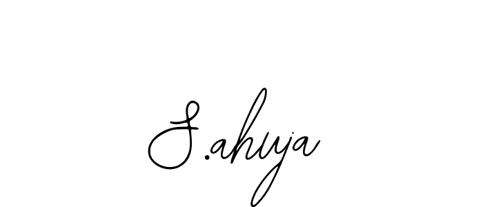 You should practise on your own different ways (Bearetta-2O07w) to write your name (S.ahuja) in signature. don't let someone else do it for you. S.ahuja signature style 12 images and pictures png