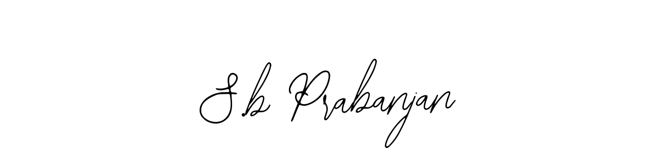 Create a beautiful signature design for name S.b Prabanjan. With this signature (Bearetta-2O07w) fonts, you can make a handwritten signature for free. S.b Prabanjan signature style 12 images and pictures png