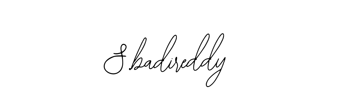 The best way (Bearetta-2O07w) to make a short signature is to pick only two or three words in your name. The name S.badireddy include a total of six letters. For converting this name. S.badireddy signature style 12 images and pictures png