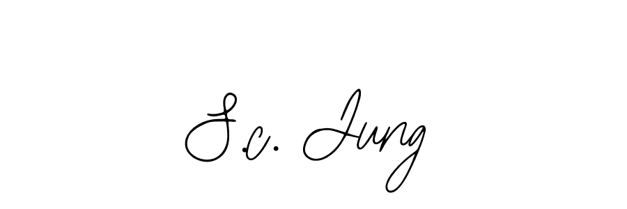 Similarly Bearetta-2O07w is the best handwritten signature design. Signature creator online .You can use it as an online autograph creator for name S.c. Jung. S.c. Jung signature style 12 images and pictures png